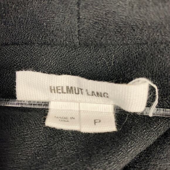 HELMUT LANG Size S Black Viscose Blend V-Neck Casual Top - Picture 4 of 5